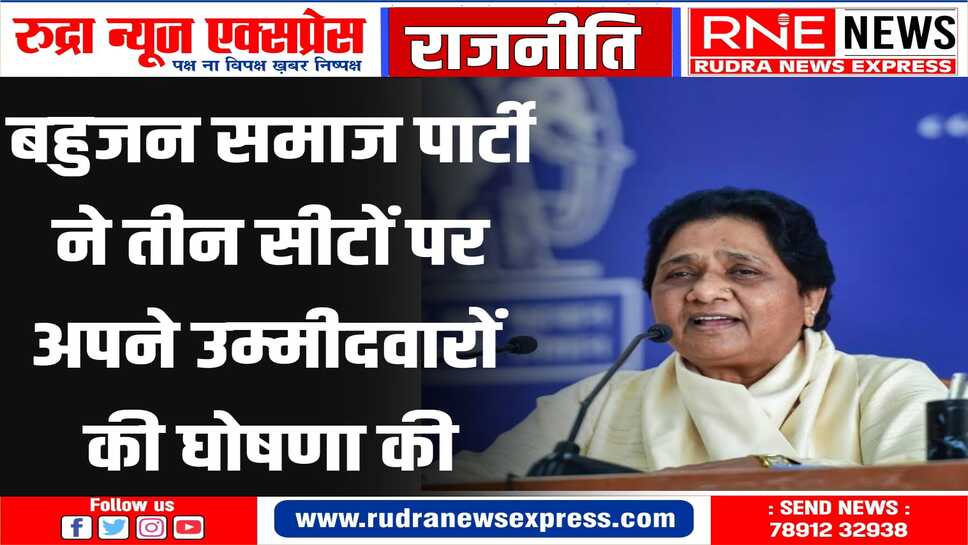 बसपा ने जालौर, भरतपुर, और कोटा -बूंदी सीटों पर प्रत्याशियों के नामों का किया एलान