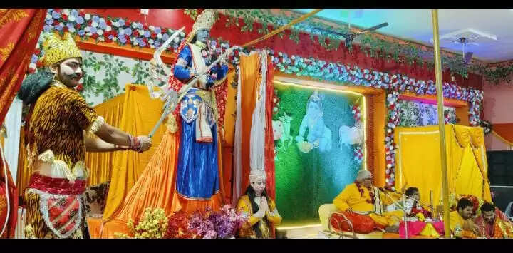 Bikaner : हनुमान दास स्मृति भागवत कथा में जसवंतगढ़ के RK ग्रुप की झांकियाँ
