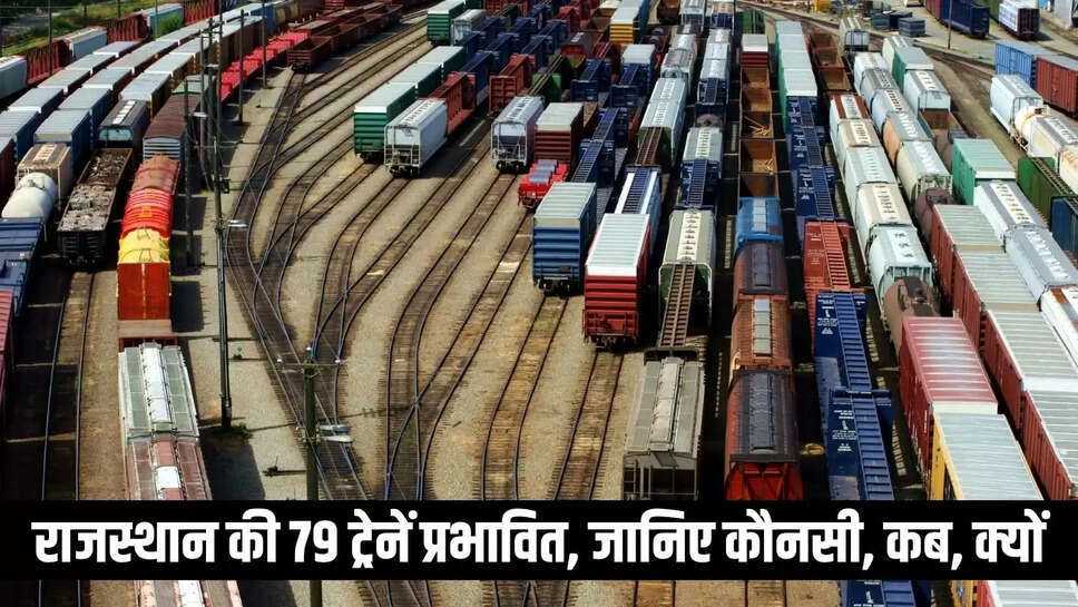 Railway News : राजस्थान की 79 ट्रेनें प्रभावित, जानिए कौनसी, कब, क्यों