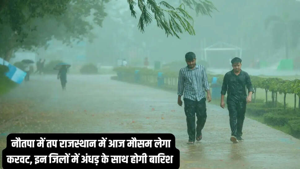 Rajasthan Rain Alert  नौतपा में तप राजस्थान में आज मौसम लेगा करवट, इन जिलों में अंधड़ के साथ होगी बारिश&nbsp;