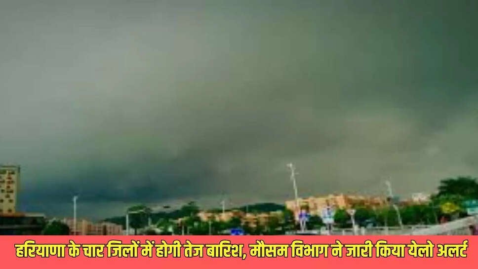 Yellow alert rain :  हरियाणा के चार जिलों में होगी तेज बारिश, मौसम विभाग ने जारी किया येलो अलर्ट 