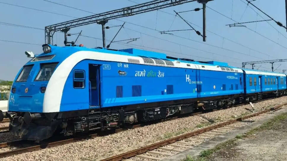 Hydrogen train  देश की पहली हाइड्रोजन ट्रेन 800 ग्राम गैस में दौड़ एक किमी, परफार्मेंस ट्रायल हुआ पूरा&nbsp;