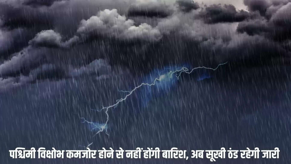 Western Disturbance  पश्चिमी विक्षोभ कमजोर होने से नहीं होंगी बारिश, अब सूखी ठंड रहेगी जारी 