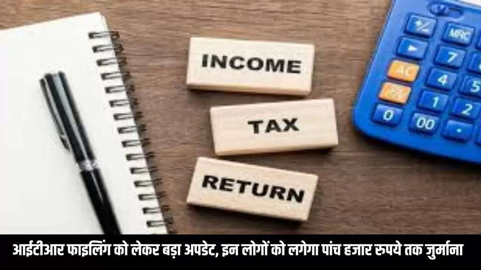 ITR Filing 2025 : आईटीआर फाइलिंग को लेकर बड़ा अपडेट, इन लोगों को लगेगा पांच हजार रुपये तक जुर्माना 