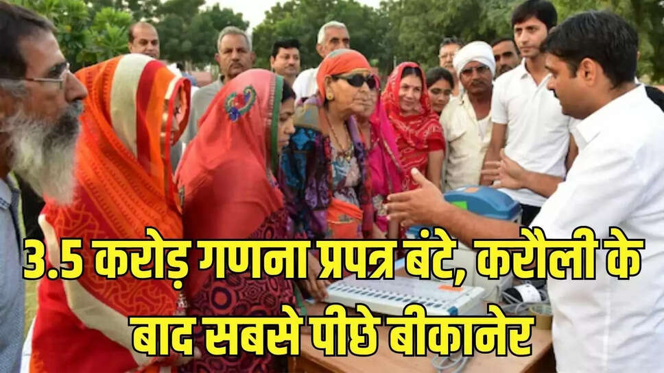 SIR Rajasthan : 3.5 करोड़ गणना प्रपत्र बंटे, करौली के बाद सबसे पीछे बीकानेर