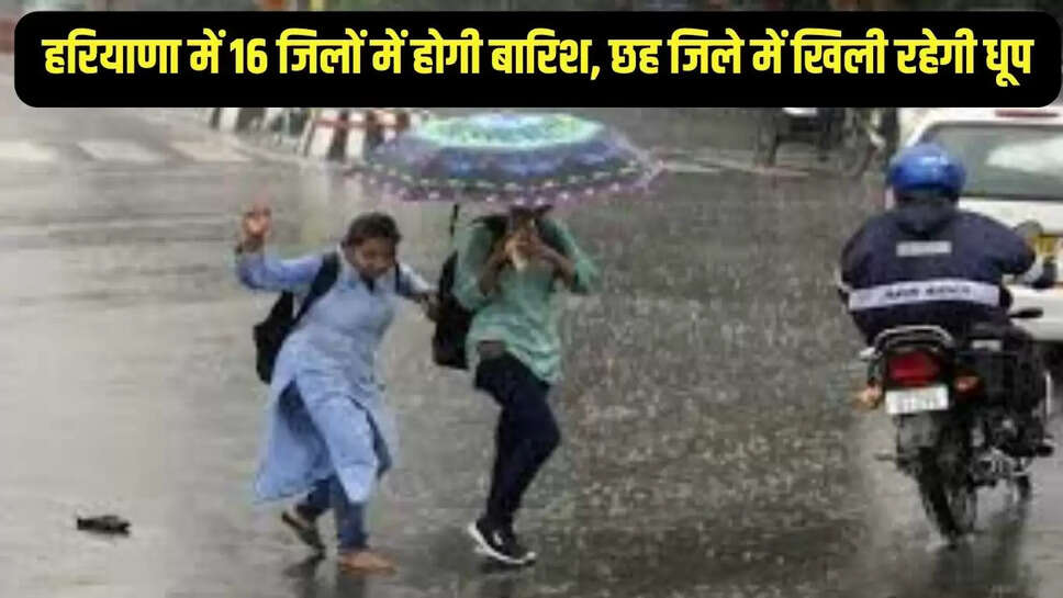 Haryana Weather Update : हरियाणा में 16 जिलों में होगी बारिश, छह जिले में खिली रहेगी धूप 