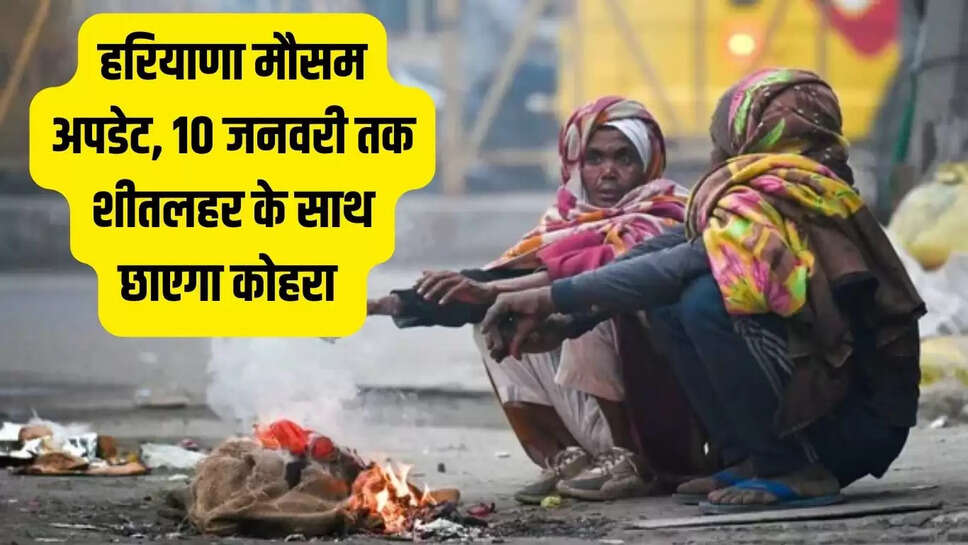 Aaj ka Mausam  हरियाणा मौसम अपडेट, 10 जनवरी तक शीतलहर के साथ छाएगा कोहरा&nbsp;