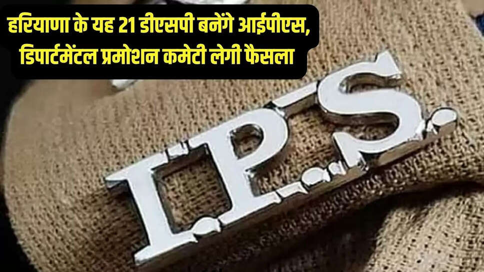New Ips  हरियाणा के यह 21 डीएसपी बनेंगे आईपीएस, डिपार्टमेंटल प्रमोशन कमेटी लेगी फैसला&nbsp;
