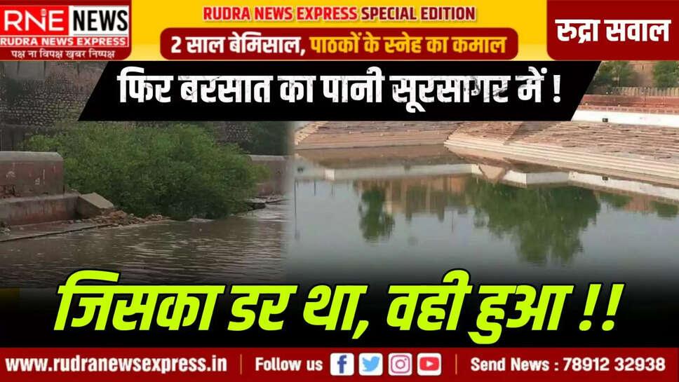 निगम को चेताता रहा रुद्रा, मगर नहीं किये प्रबंध क्या अगली बार जूनागढ़ की दीवार तोड़ेंगे  फिर वही कहानी दोहरा रही, निगमाधिकारियों को चिंता भी नहीं
