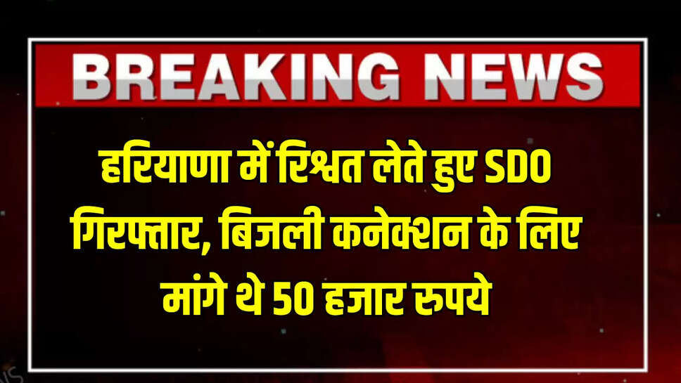 fatehabad-general,Fatehabad Anti Corruption Bureau,Tohana bribery case,SDO arrested bribery,electricity connection bribe,Haryana corruption news,Rajiv Bansal complainant,Baba Feed firm,commercial electricity connection,Haryana SDO Arrested,bribe money recovery,Haryana news