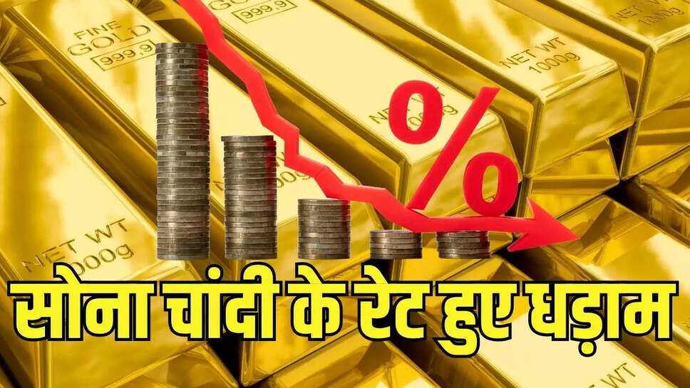 Gold Rates Fell : सोना व चांदी के रेट हुए धड़ाम, निवेशकों  में मायूसी, आम ग्राहक में खुशी 