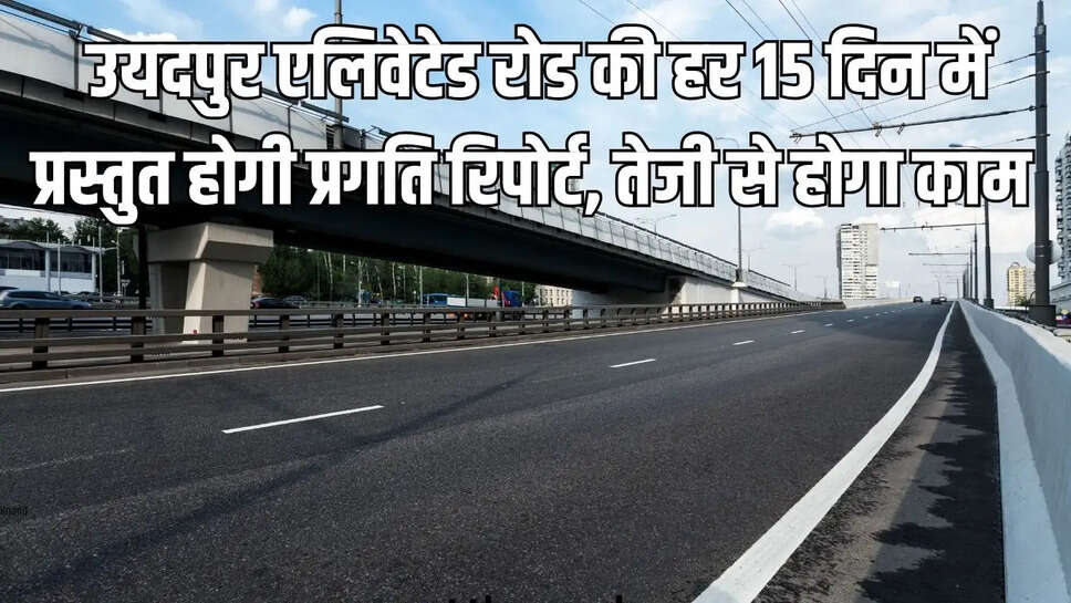 Udaipur Elevated Road  उयदपुर एलिवेटेड रोड की हर 15 दिन में प्रस्तुत होगी प्रगति रिपोर्ट, तेजी से होगा काम&nbsp;