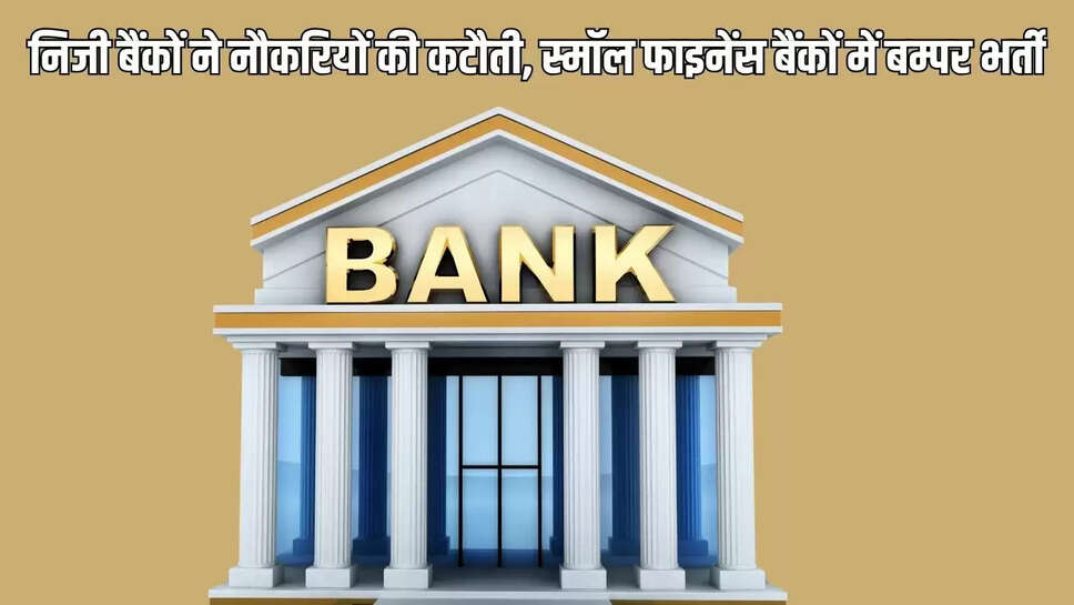 Bank Recruitment  निजी बैंकों ने नौकरियों की कटौती, स्मॉल फाइनेंस बैंकों में बम्पर भर्ती