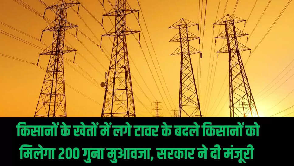 Farmer Compensation : किसानों के खेतों में लगे टावर के बदले किसानों को मिलेगा 200 गुना मुआवजा, सरकार ने दी मंजूरी