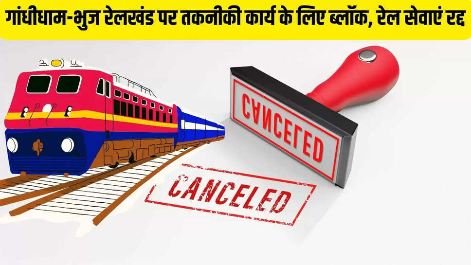 Railway services canceled, Gandhidham-Bhuj section, North-Western Railway, Bareilly-Bhuj train,