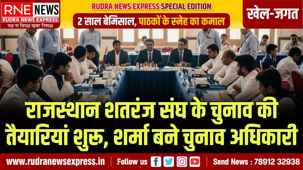  Election officer appointed for the election of Rajasthan Chess Association