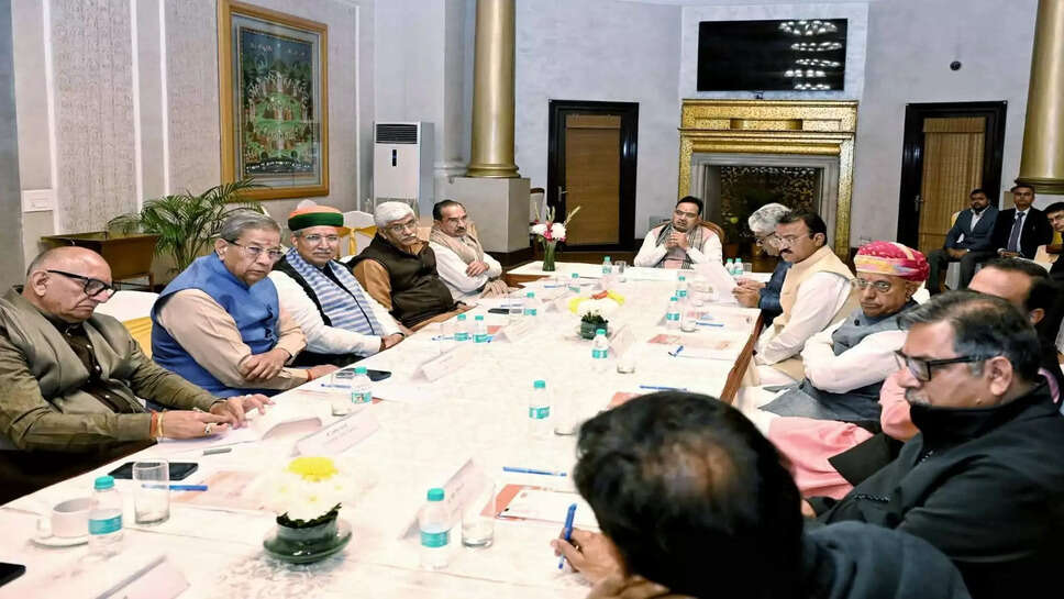 BJP Rajasthan : &nbsp;दिल्ली के बीकानेर हाउस में मुख्यमंत्री भजनलाल की सांसदों, मंत्रियों, भाजपा नेताओं के साथ मीटिंग