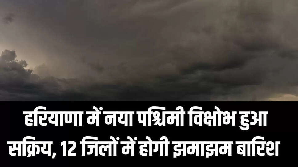 Today Haryana Weather  हरियाणा में नया पश्चिमी विक्षोभ हुआ सक्रिय, 12 जिलों में होगी झमाझम बारिश 