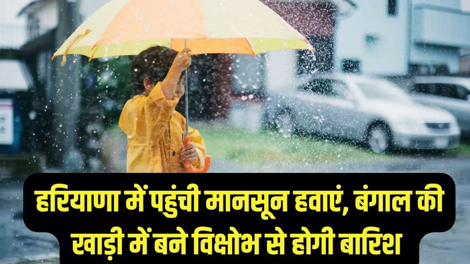 Haryana Weather  हरियाणा में पहुंची मानसून हवाएं, बंगाल की खाड़ी में बने विक्षोभ से होगी बारिश 