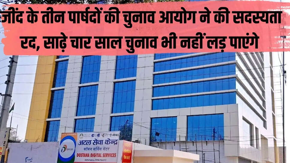 Jind councilor suspended : जींद के तीन पार्षदों की चुनाव आयोग ने की सदस्यता रद, साढ़े चार साल चुनाव भी नहीं लड़ पाएंगे&nbsp;