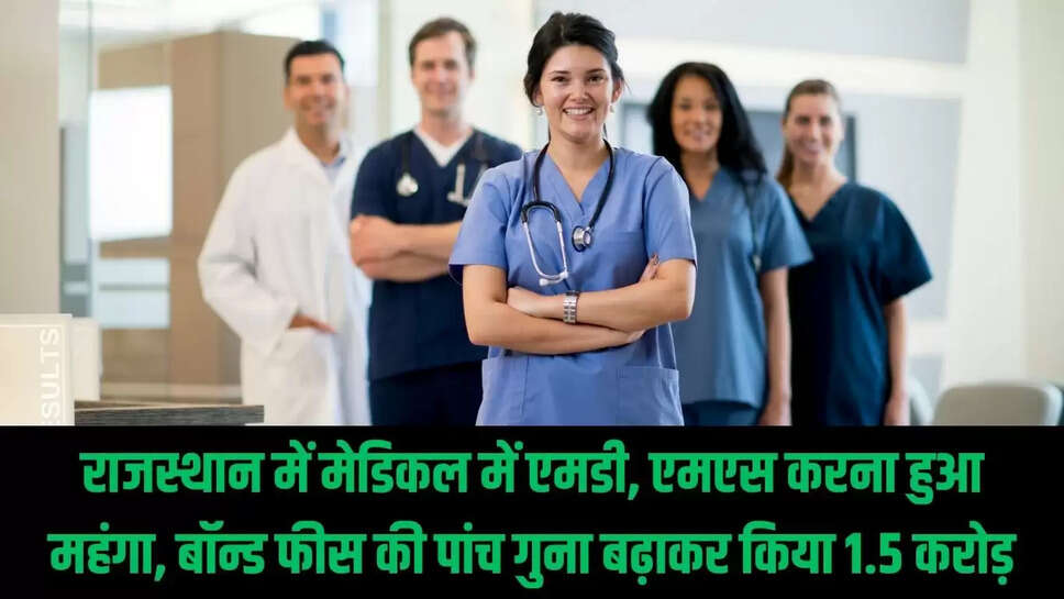 Rajasthan Medical Bond  राजस्थान में मेडिकल में एमडी करना हुआ महंगा, बॉन्ड फीस की पांच गुना बढ़ाकर किया 1.5 करोड़