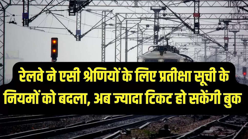 Rail updare : रेलवे ने एसी श्रेणियों के लिए प्रतीक्षा सूची के नियमों को बदला, अब ज्यादा टिकट हो सकेंगी बुक 