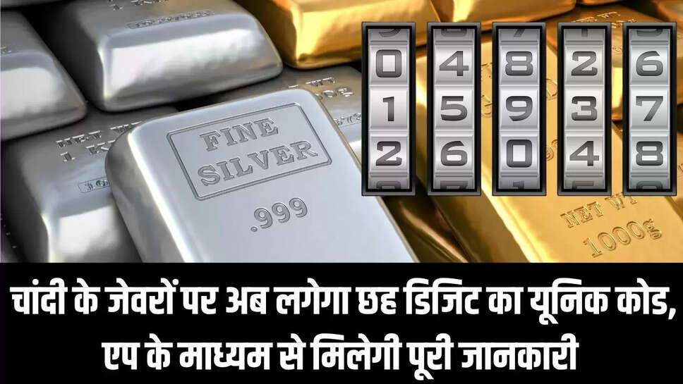 Silver Unique Code : चांदी के जेवरों पर अब लगेगा छह डिजिट का यूनिक कोड, एप के माध्यम से मिलेगी पूरी जानकारी 