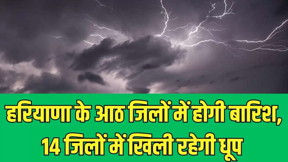 Haryana Weather Update  हरियाणा के आठ जिलों में होगी बारिश, 14 जिलों में खिली रहेगी धूप 