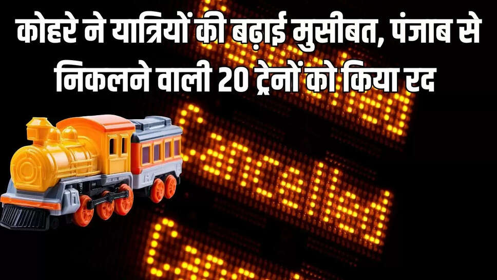Punjab Train Cancelled  कोहरे ने यात्रियों की बढ़ाई मुसीबत, पंजाब से निकलने वाली 20 ट्रेनों को किया रद&nbsp;